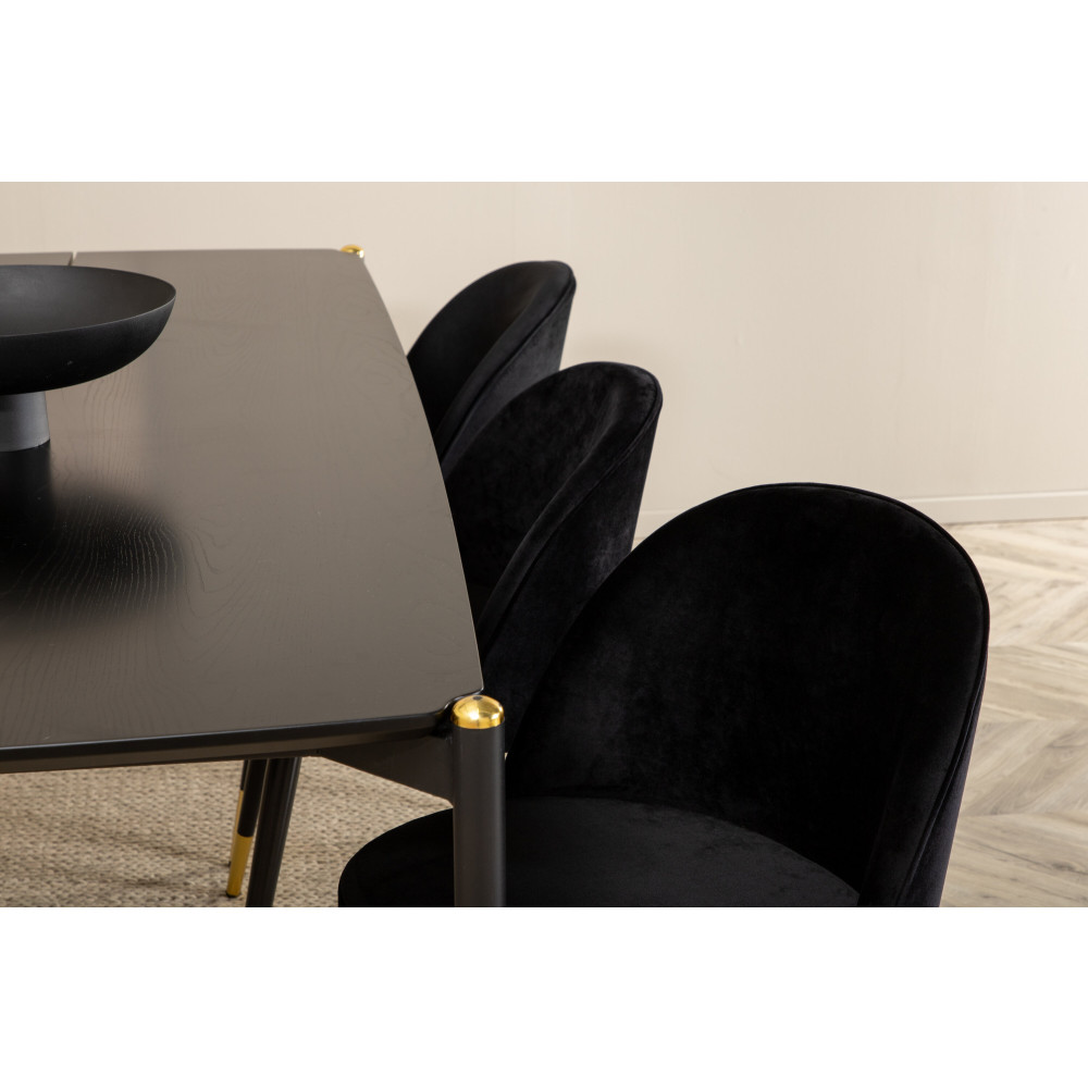 Produktbild för Pelle Matbord med Velvet Stolarna