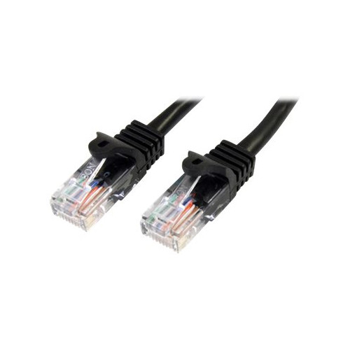 StarTech.com StarTech.com Cat5e patchkabel med hakfria RJ45-kontakter – 2 m, svart - patch-kabel - 2 m - svart