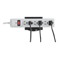 Produktbild för StarTech.com Power Strip Desk Mount - Clamp-on Power Strip Holder - Adjustable - Desk / Table Clamp for Power Strip (PWRSTRPCLMP) - monteringsklämma till effektband