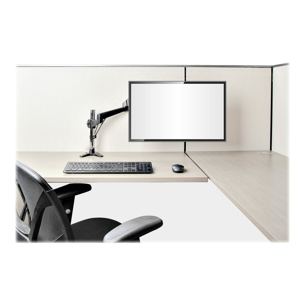 Produktbild för StarTech.com Desk Mount Monitor Arm for Single VESA Display up to 32" or 49" Ultrawide 8kg/17.6lb, Full Motion Articulating & Height Adjustable w/ Cable Management, C-Clamp, Grommet Mount - Single Monitor Arm monteringssats - justerbar arm med full rörlig
