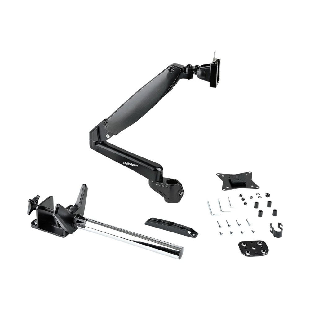 Produktbild för StarTech.com Desk Mount Monitor Arm for Single VESA Display up to 32" or 49" Ultrawide 8kg/17.6lb, Full Motion Articulating & Height Adjustable w/ Cable Management, C-Clamp, Grommet Mount - Single Monitor Arm monteringssats - justerbar arm med full rörlig