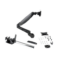 Produktbild för StarTech.com Desk Mount Monitor Arm for Single VESA Display up to 32" or 49" Ultrawide 8kg/17.6lb, Full Motion Articulating & Height Adjustable w/ Cable Management, C-Clamp, Grommet Mount - Single Monitor Arm monteringssats - justerbar arm med full rörlig