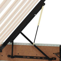 Produktbild för Förvaringssäng med madrass Ljusgrå 100 x 200 cm Sammet