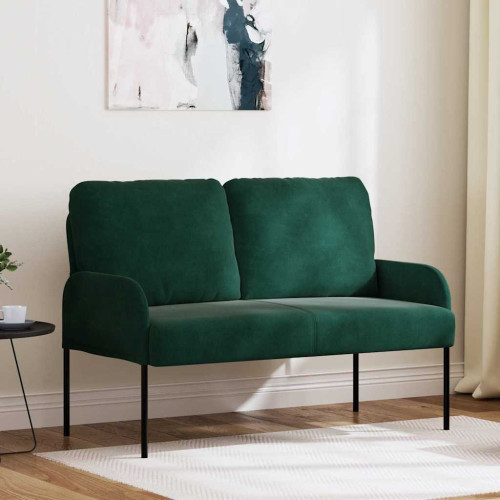 vidaXL Soffor med kudde 110cm Mörkgrön Plywood
