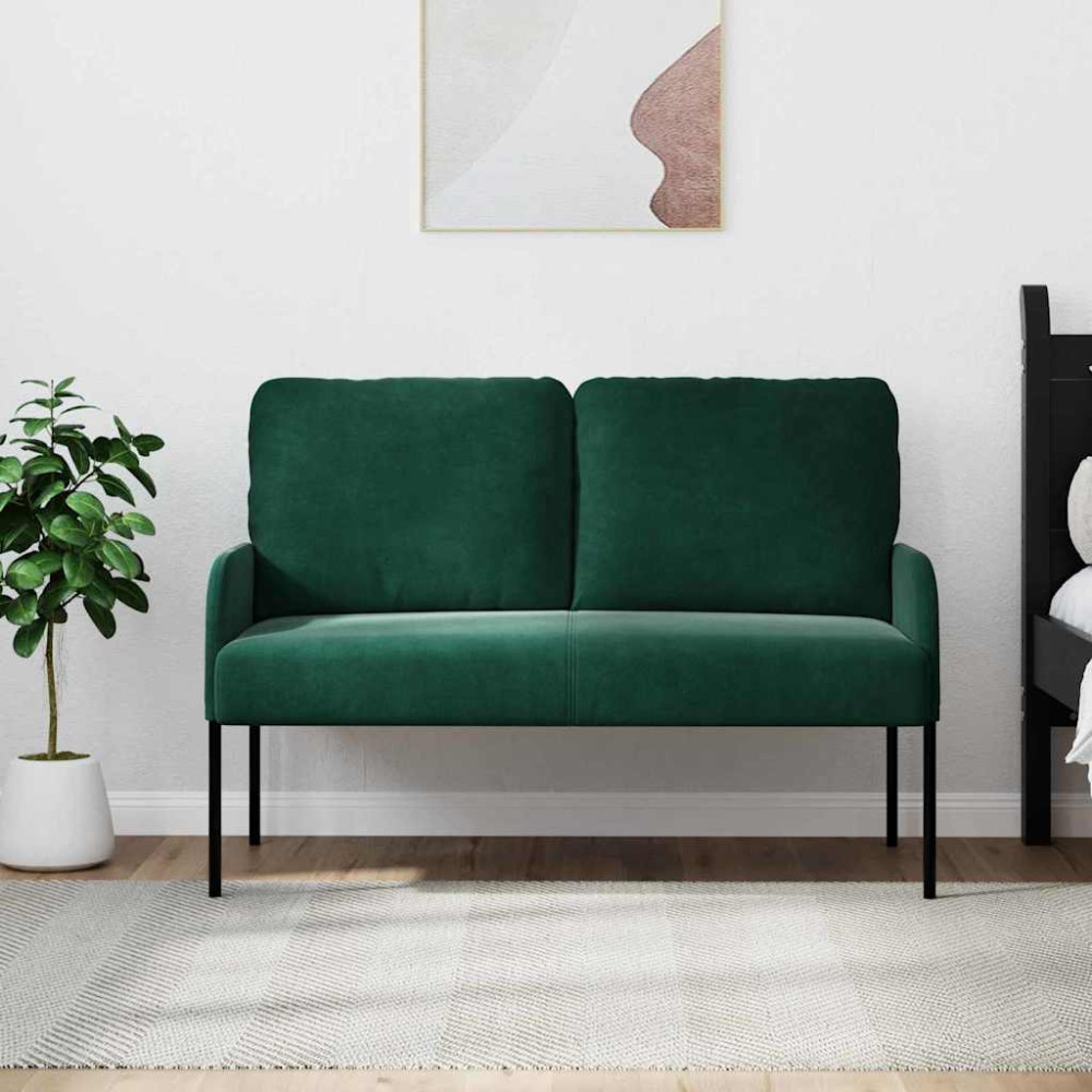 Produktbild för Soffor med kudde 110cm Mörkgrön Plywood