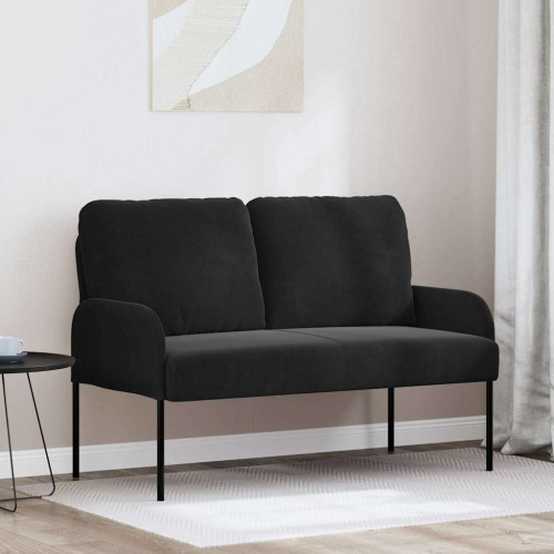vidaXL Soffor med kudde 110cm Svart Plywood