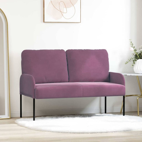 vidaXL Soffor med kudde 110cm Lila Plywood