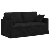 Produktbild för Soffa Svart 158 x 78 x 80 cm Sammet