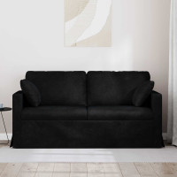 Produktbild för Soffa Svart 158 x 78 x 80 cm Sammet