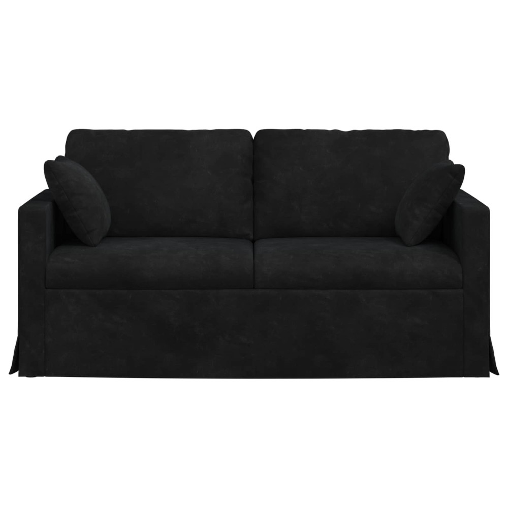 Produktbild för Soffa Svart 158 x 78 x 80 cm Sammet