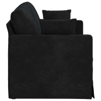 Produktbild för Soffa Svart 158 x 78 x 80 cm Sammet