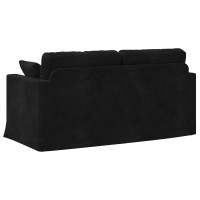 Produktbild för Soffa Svart 158 x 78 x 80 cm Sammet