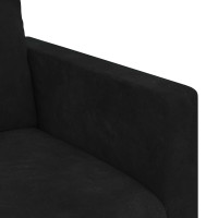Produktbild för Soffa Svart 158 x 78 x 80 cm Sammet