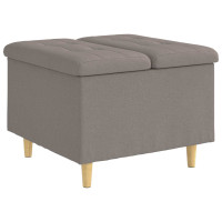 Produktbild för Förvaringspall med kudde Taupe 60 x 60 x 45 cm tyg