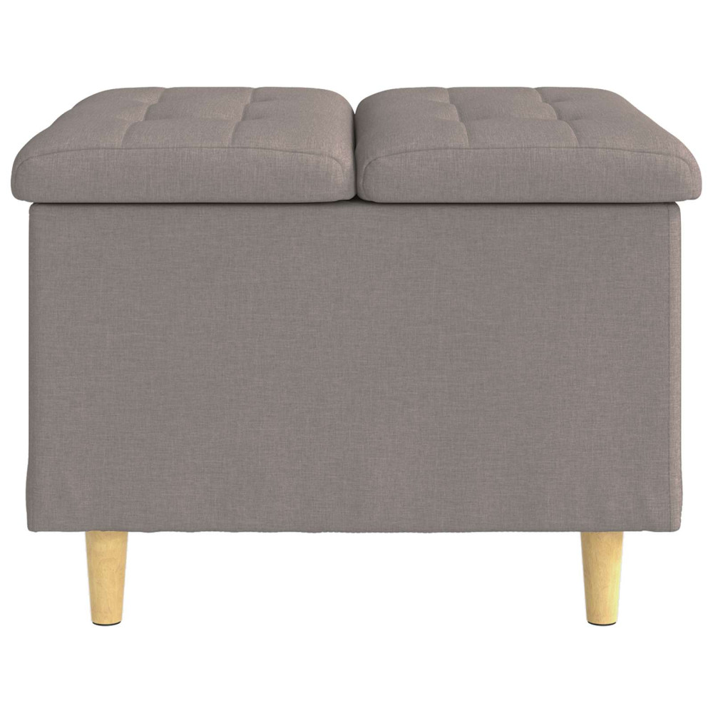 Produktbild för Förvaringspall med kudde Taupe 60 x 60 x 45 cm tyg