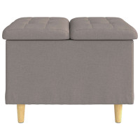 Produktbild för Förvaringspall med kudde Taupe 60 x 60 x 45 cm tyg