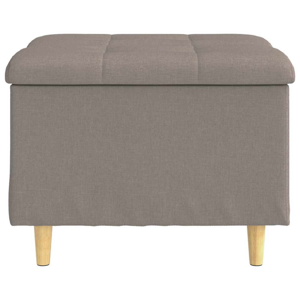Produktbild för Förvaringspall med kudde Taupe 60 x 60 x 45 cm tyg