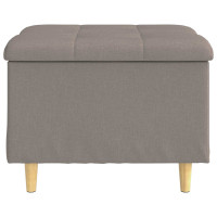 Produktbild för Förvaringspall med kudde Taupe 60 x 60 x 45 cm tyg