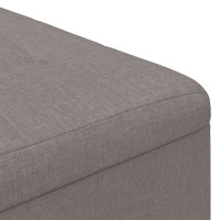 Produktbild för Förvaringspall med kudde Taupe 60 x 60 x 45 cm tyg