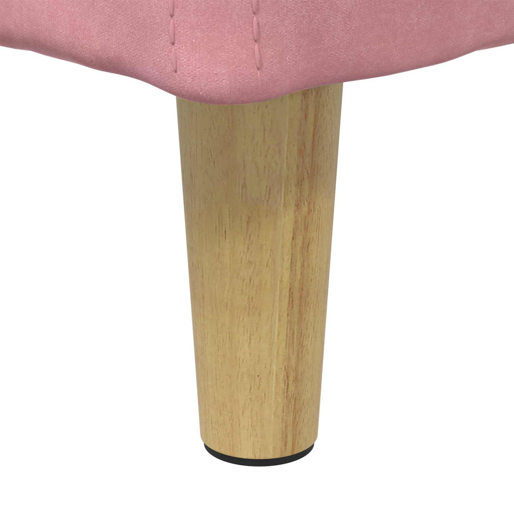 Produktbild för Förvaringspall med kudde Rosa 60 x 60 x 45 cm Sammet