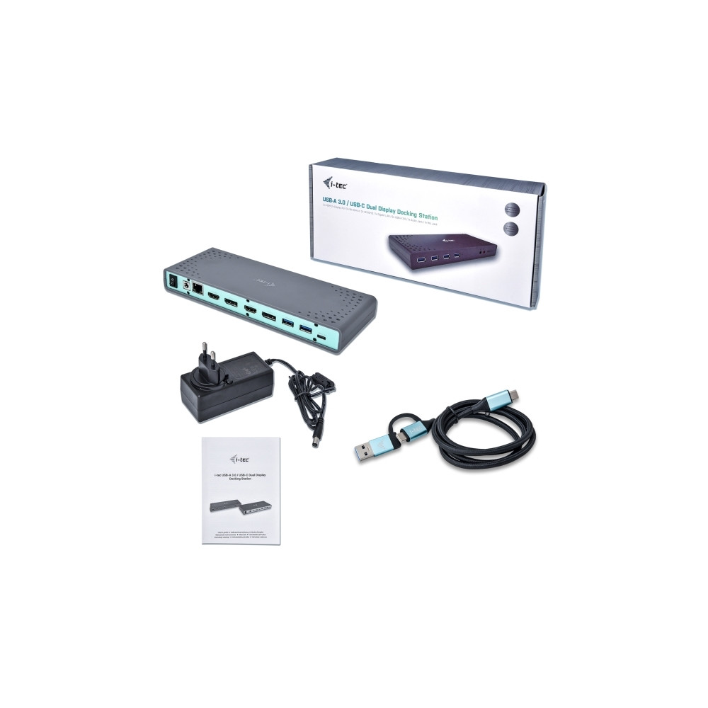 Produktbild för i-Tec USB-C / USB-A 3.0 4K Dual Video Docking Station - dockningsstation - USB-C - 1GbE