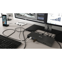 Produktbild för i-Tec USB-C / USB-A 3.0 4K Dual Video Docking Station - dockningsstation - USB-C - 1GbE