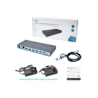 Produktbild för i-Tec USB-C / USB-A 3.0 4K Dual Video Docking Station - dockningsstation - USB-C - 1GbE