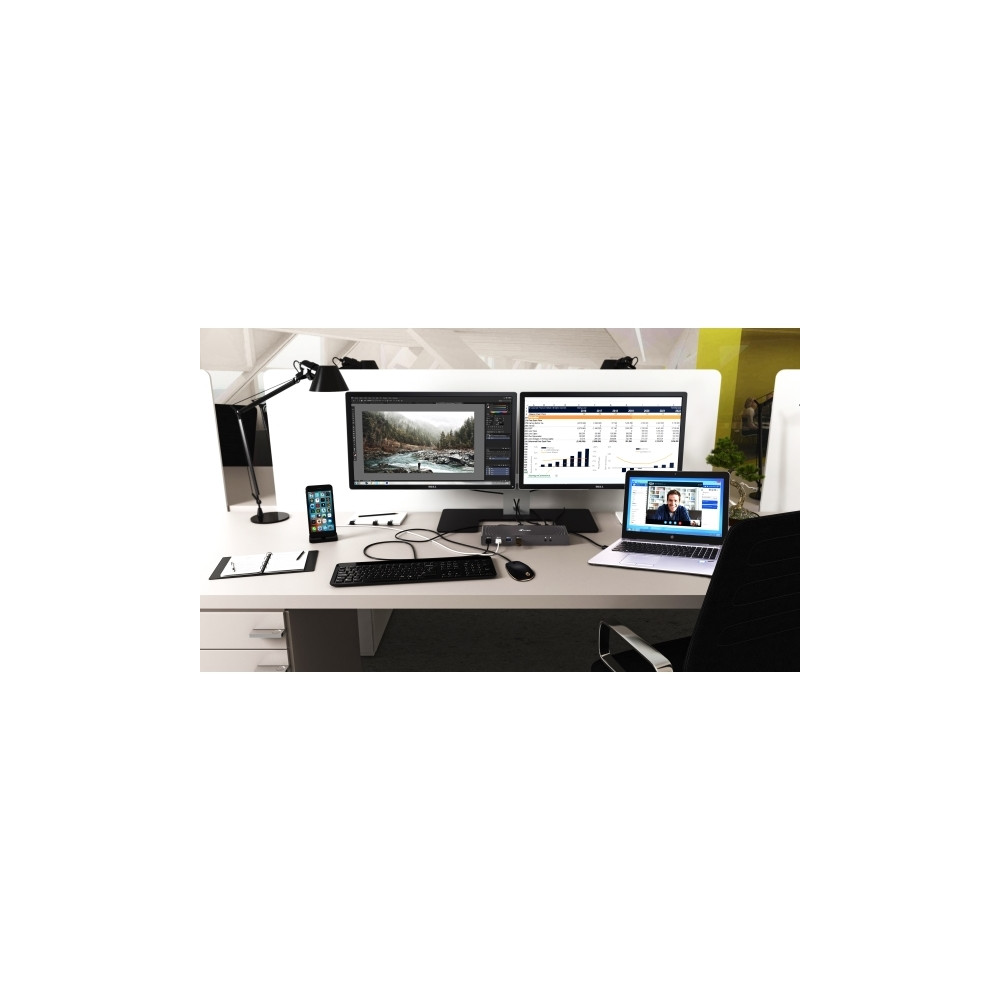 Produktbild för i-Tec USB-C / USB-A 3.0 4K Dual Video Docking Station - dockningsstation - USB-C - 1GbE