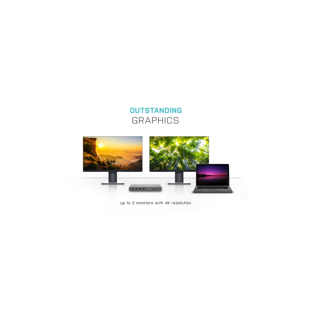Produktbild för i-Tec USB-C / USB-A 3.0 4K Dual Video Docking Station - dockningsstation - USB-C - 1GbE