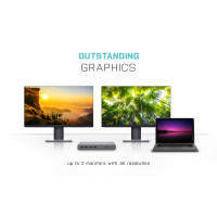 Produktbild för i-Tec USB-C / USB-A 3.0 4K Dual Video Docking Station - dockningsstation - USB-C - 1GbE