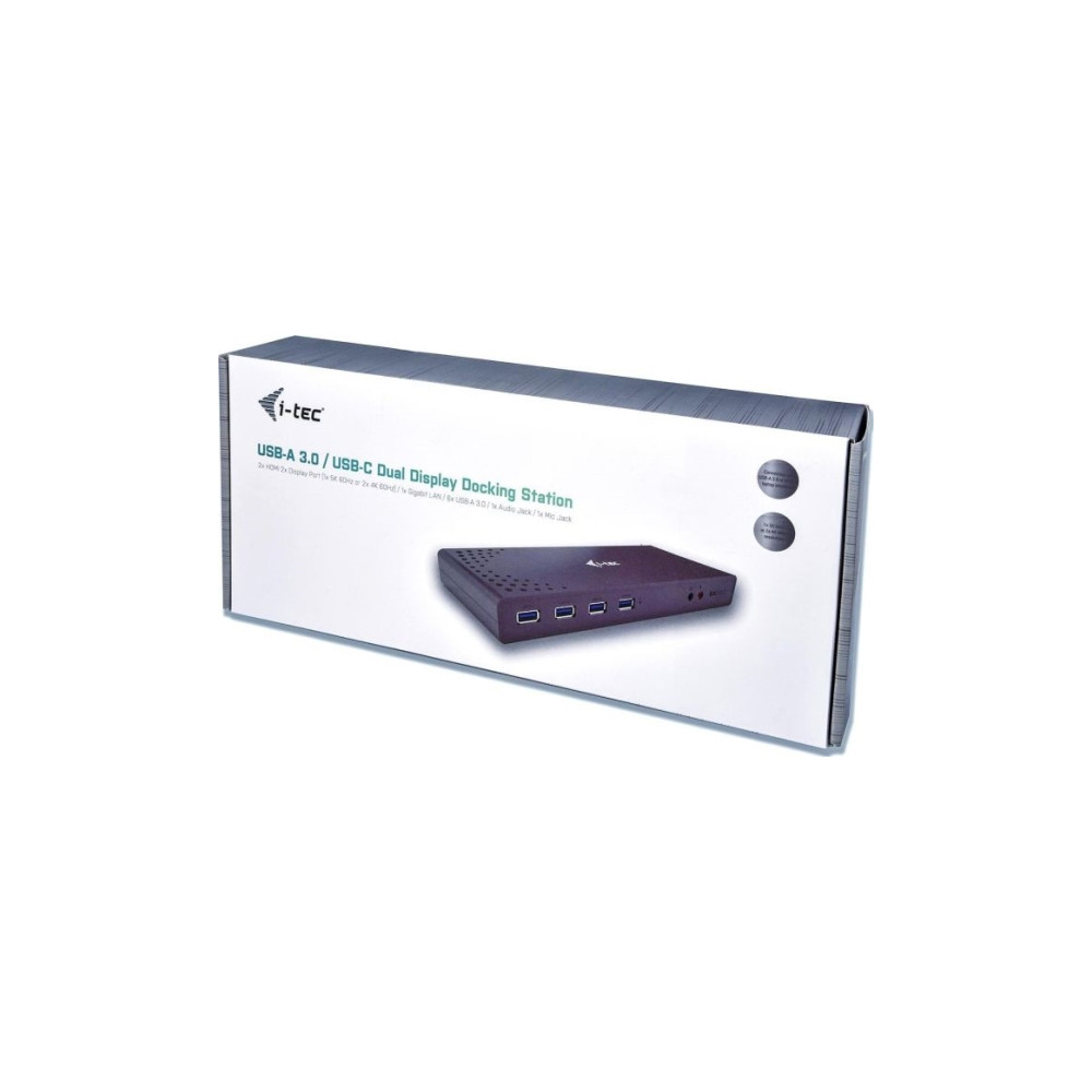 Produktbild för i-Tec USB-C / USB-A 3.0 4K Dual Video Docking Station - dockningsstation - USB-C - 1GbE