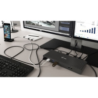Produktbild för i-Tec USB-C / USB-A 3.0 4K Dual Video Docking Station - dockningsstation - USB-C - 1GbE
