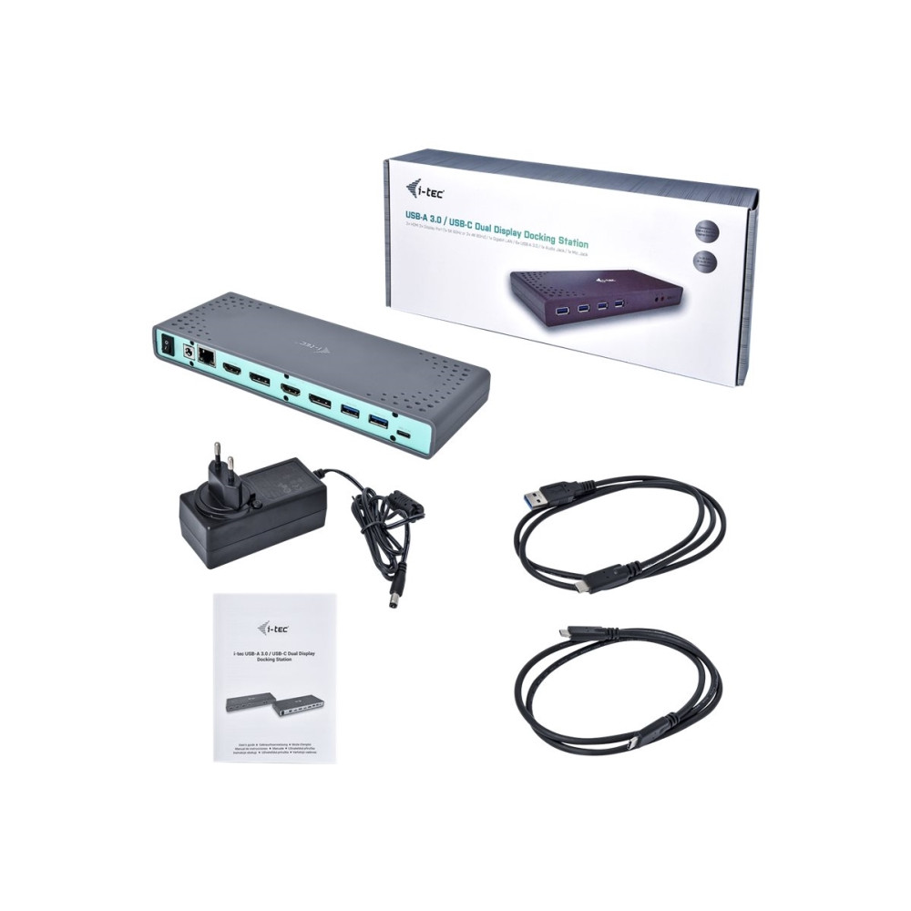Produktbild för i-Tec USB-C / USB-A 3.0 4K Dual Video Docking Station - dockningsstation - USB-C - 1GbE