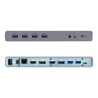 Produktbild för i-Tec USB-C / USB-A 3.0 4K Dual Video Docking Station - dockningsstation - USB-C - 1GbE