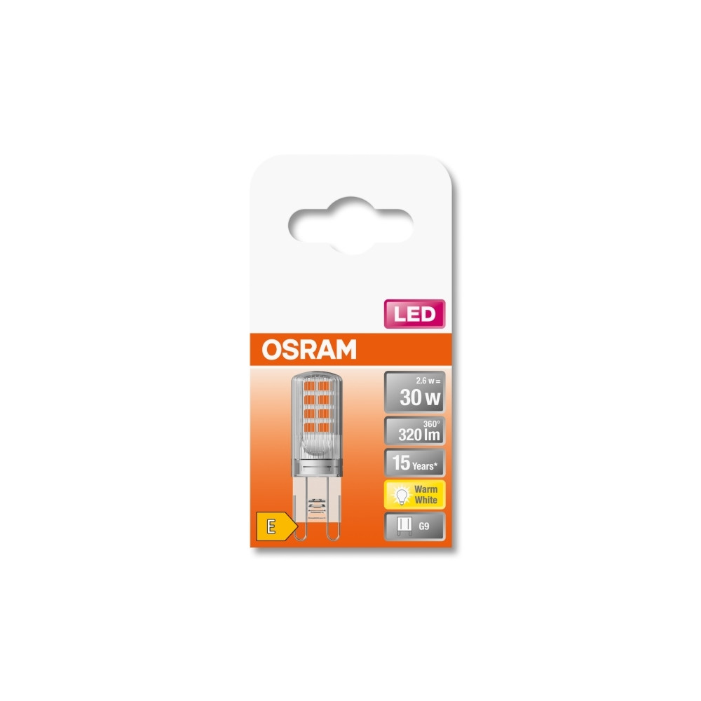 Produktbild för OSRAM PIN - LED-glödlampa - form: T15 - G9 - 2.6 W - varmt vitt ljus - 2700 K