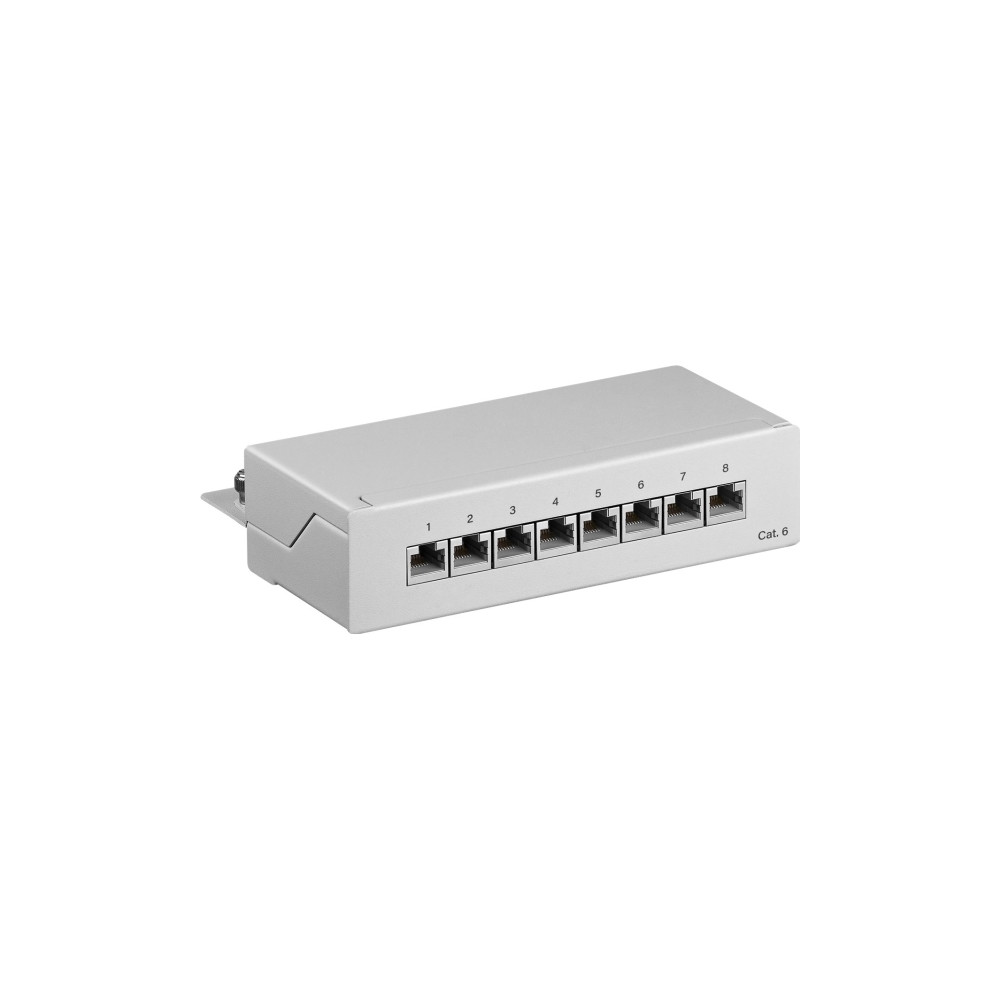 Produktbild för Goobay 93047, RJ-45, Cat6, 22/26, Grå, Väggmontering, 160 mm