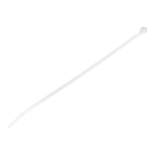 StarTech.com StarTech.com 25cm kabelkopplingar - 4mm bred, 68mm buntdiameter, 22kg draghållfasthet, självlåsande spärrband för nylon med böjd spets, 94 V-2/UL listad, 100-pack - vitt - kabelsamlare - TAA-kompatibel