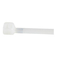 Produktbild för StarTech.com 25cm kabelkopplingar - 4mm bred, 68mm buntdiameter, 22kg draghållfasthet, självlåsande spärrband för nylon med böjd spets, 94 V-2/UL listad, 100-pack - vitt - kabelsamlare - TAA-kompatibel