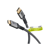 Produktbild för Goobay 65269, 2 m, DisplayPort, HDMI, Hankoppling, Hankoppli...