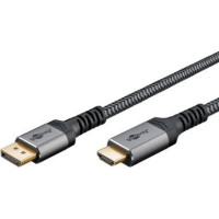 Produktbild för Goobay 65269, 2 m, DisplayPort, HDMI, Hankoppling, Hankoppli...