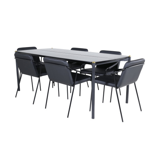 Venture Home Pelle Matbord med Tvist Stolarna