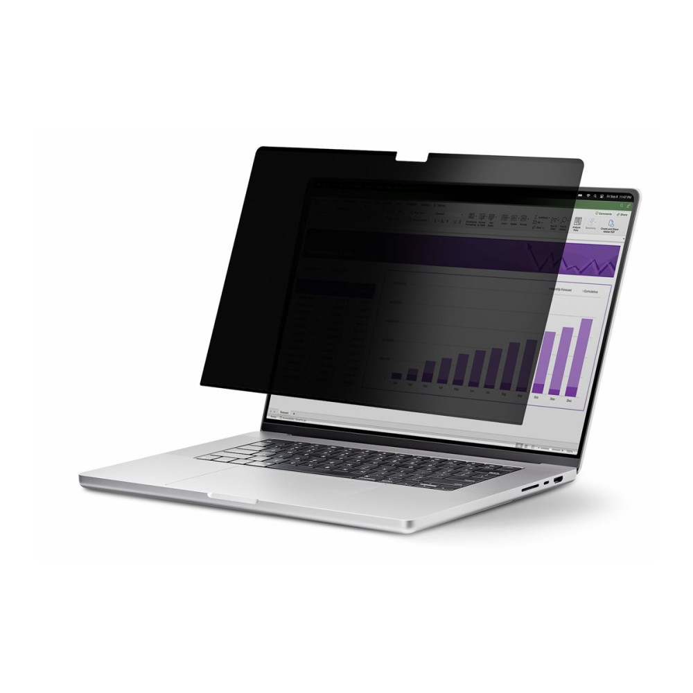 Produktbild för StarTech.com 13.3in MacBook Pro M1/M2 Laptop Privacy Screen, Anti-Glare and Blue Light Reduction Privacy Filter, Screen Protector with +/- 30° View, Flip-Over - sekretessfilter till bärbar dator (horisontell)