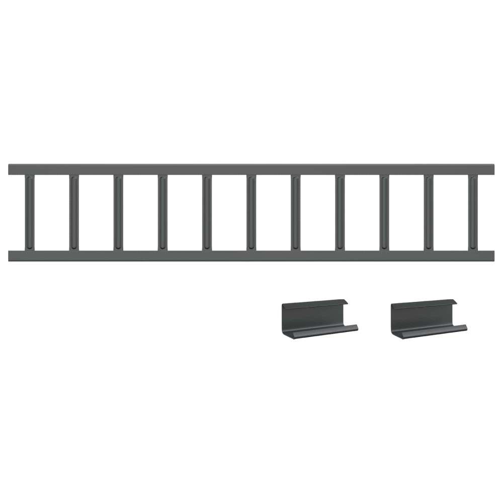 Produktbild för Taksnöskydd Antracit 1200 x 2,5 x 20 cm Stål