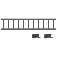 Produktbild för Taksnöskydd Antracit 1200 x 2,5 x 20 cm Stål
