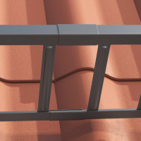Produktbild för Taksnöskydd Antracit 1200 x 2,5 x 20 cm Stål