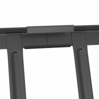 Produktbild för Taksnöskydd Antracit 1200 x 2,5 x 20 cm Stål