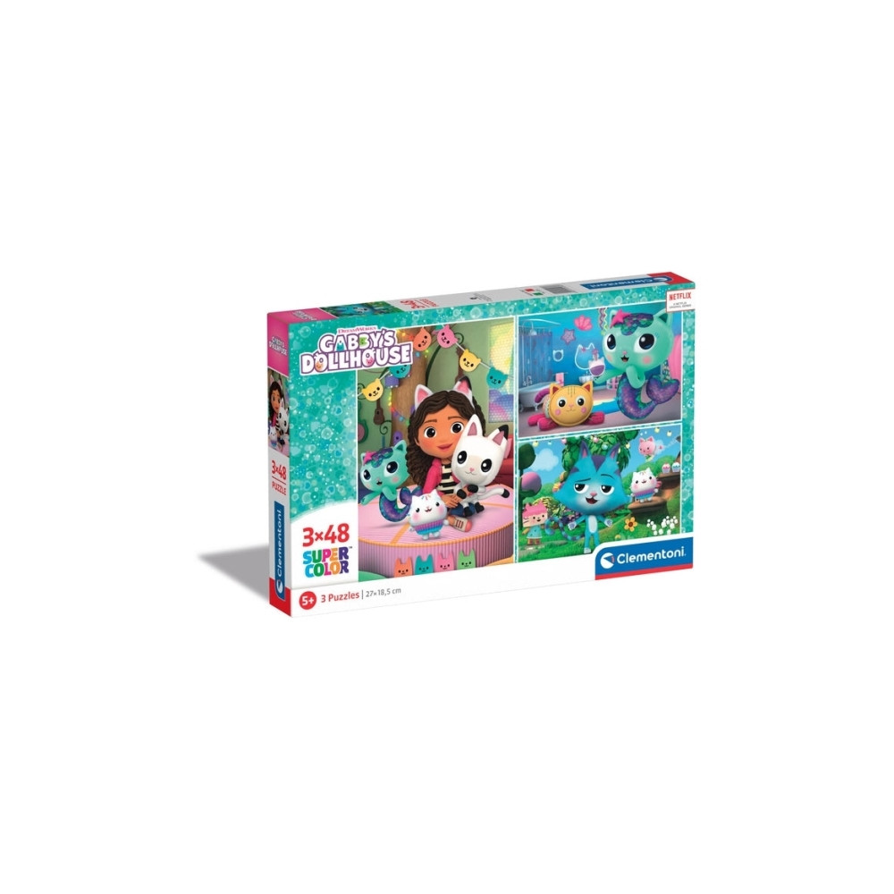 Produktbild för Clementoni Gabby’s Dollhouse, 48 styck, Tecknade serier, 5 Å...