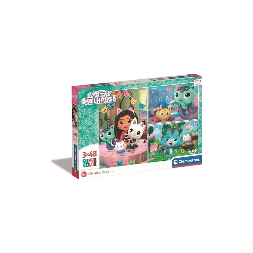 Produktbild för Clementoni Gabby’s Dollhouse, 48 styck, Tecknade serier, 5 Å...