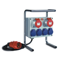 Produktbild för Brennenstuhl 1153750, 2 m, Svart, Blå, Röd, Silver, 6 AC-utg...