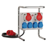 Produktbild för Brennenstuhl 1153750, 2 m, Svart, Blå, Röd, Silver, 6 AC-utg...